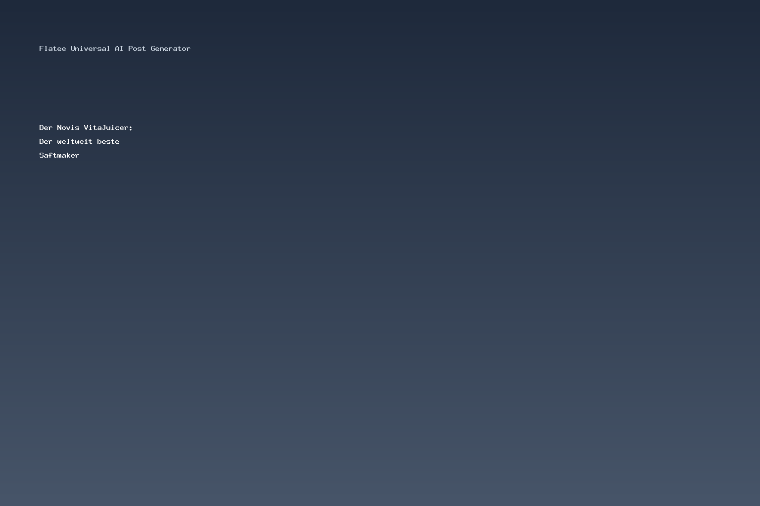 Mehr über den Artikel erfahren Der Novis VitaJuicer: Der weltweit beste Saftmaker